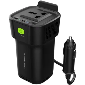اینورتر فندکی POWEROLOGY مدل 150W Cup Holder 150W 30W PD