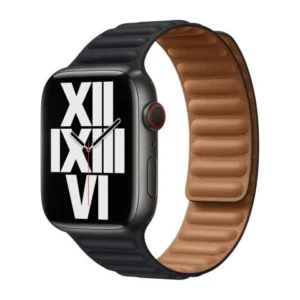 بند واچ Apple مدل Leather Link Magnetic مناسب اپل واچ 45mm - Midnight, گارانتی اصالت و سلامت فیزیکی کالا