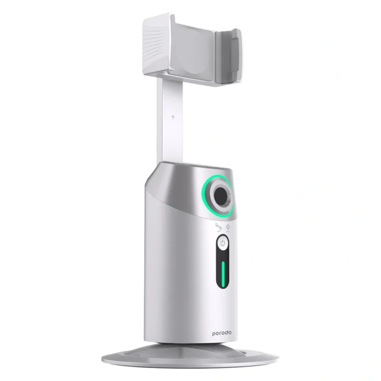 گیمبال و استبلایزر Porodo مدل با قابلیت تشخیص چهره و کنترل از راه دور - White